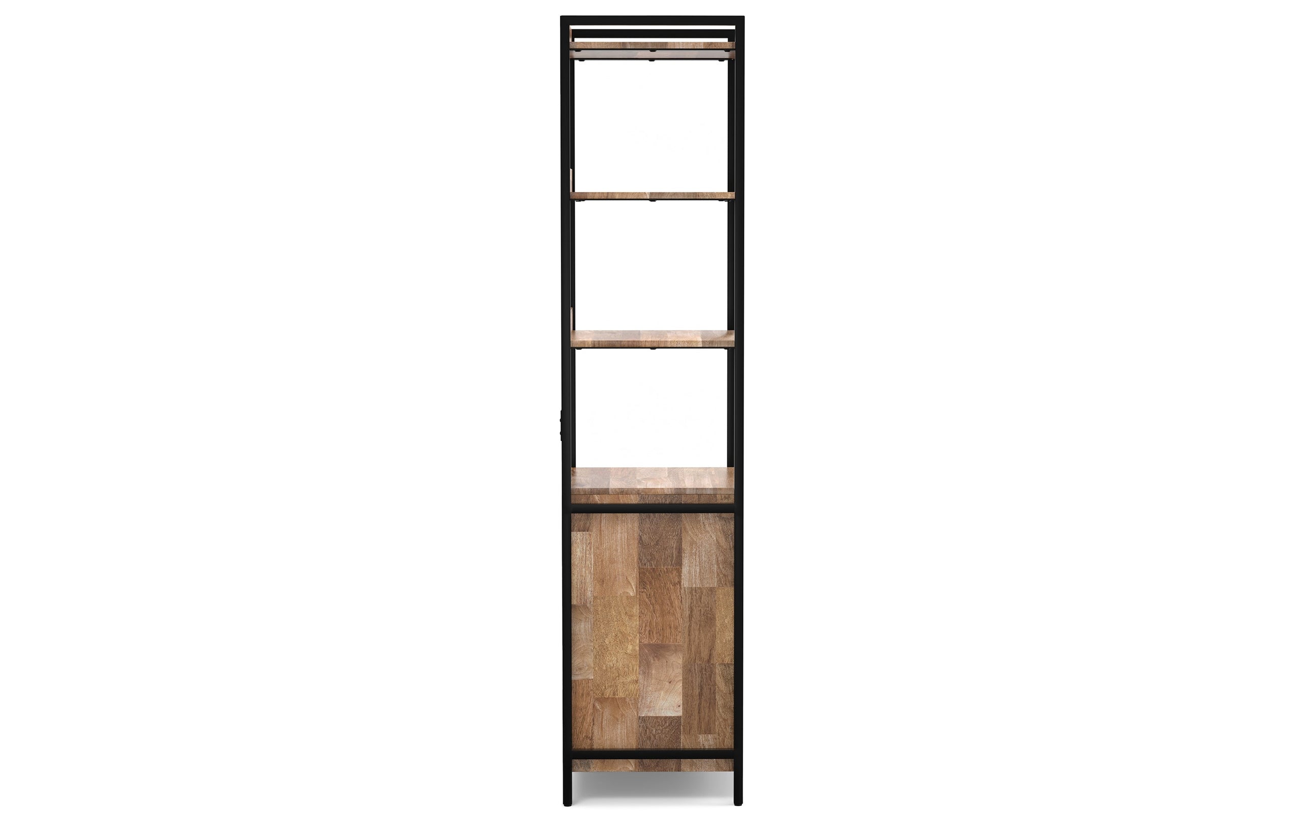 Natural | Kelsey Narrow Bookshelf with Cabinet