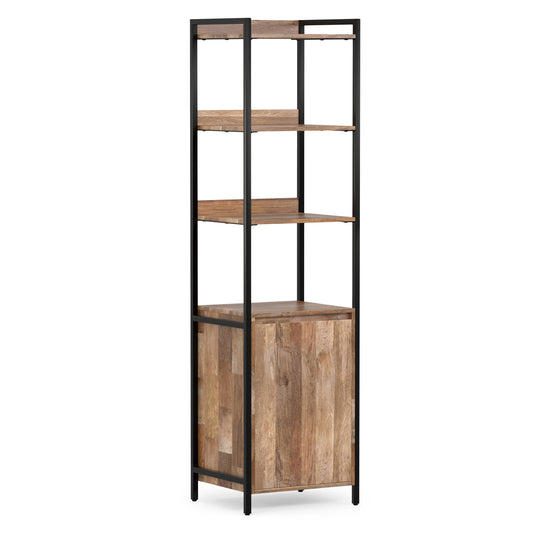 Kelsey Narrow Bookshelf with Cabinet