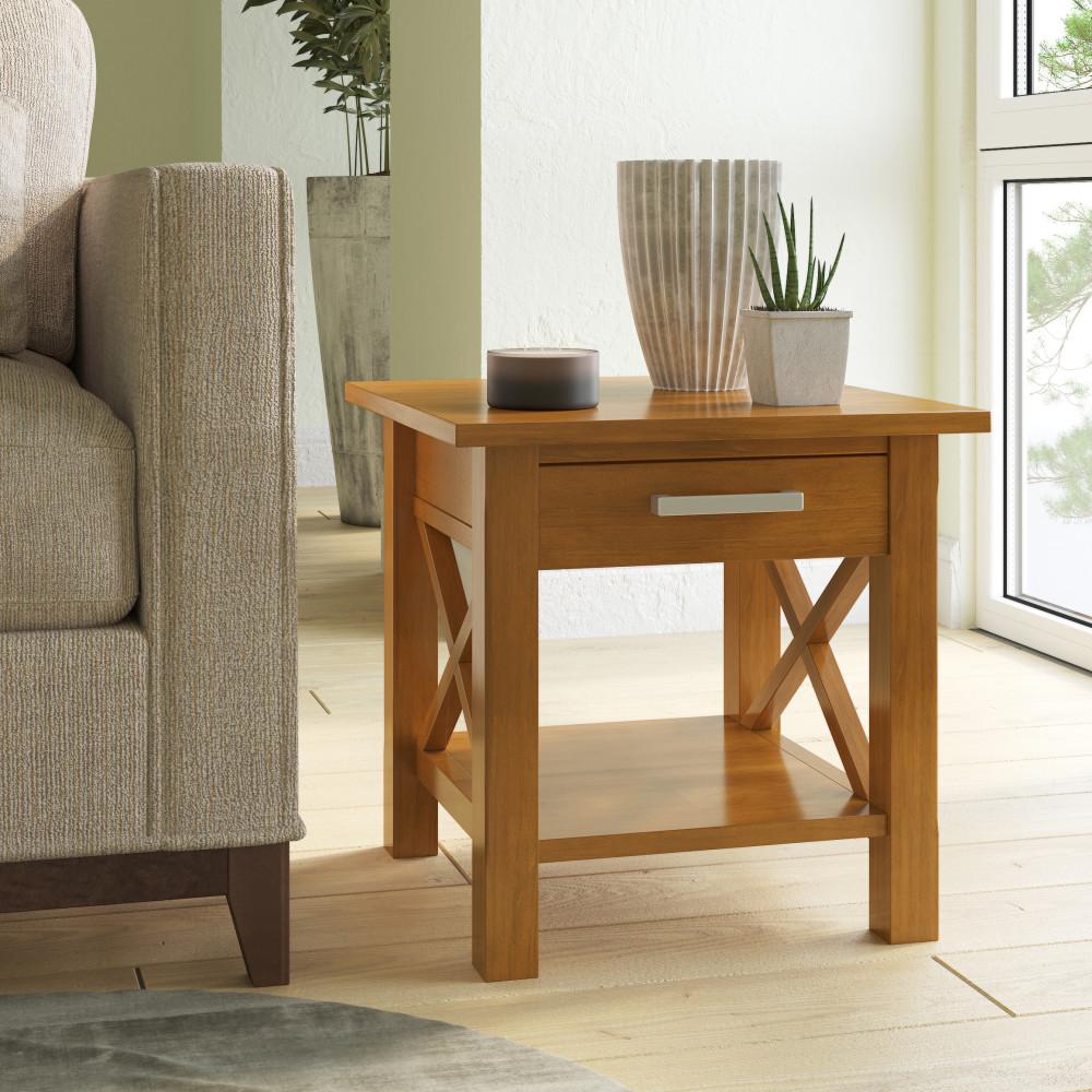 Light Golden Brown | Kitchener 20.5 inch End Side Table