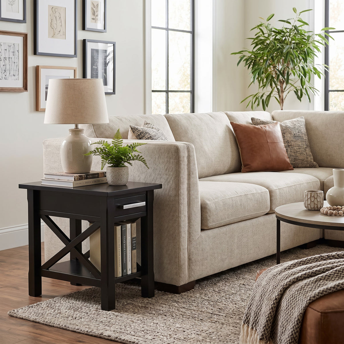 Black | Kitchener Narrow End Table