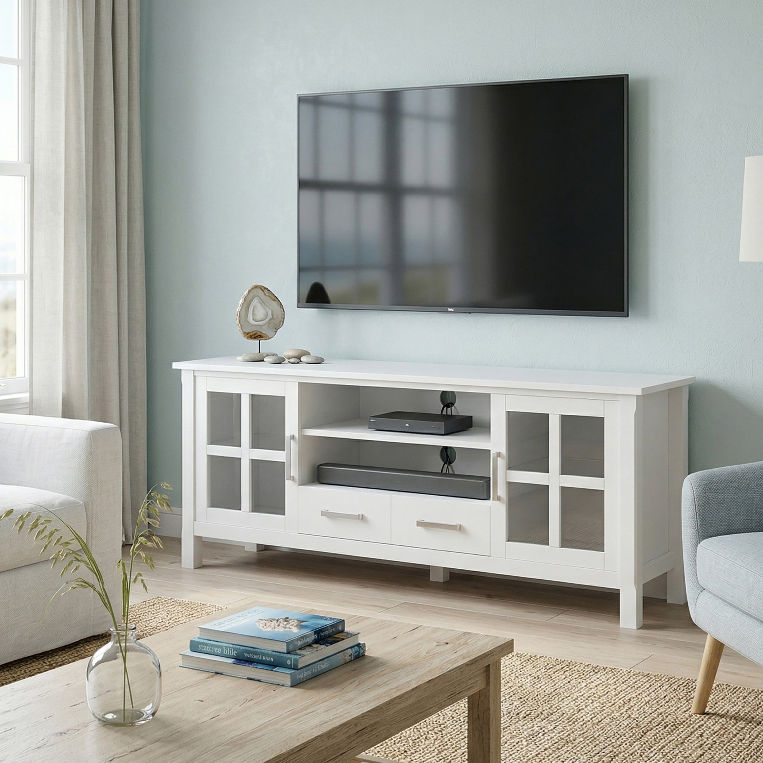White | Kitchener 60 inch TV Stand
