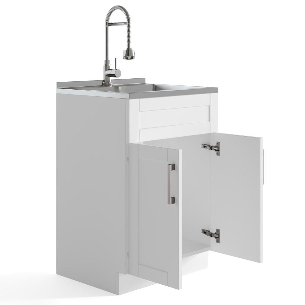 Pure White | Hennessy Stainless Steel Laundry Cabinet