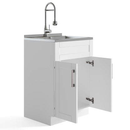 Pure White | Hennessy Stainless Steel Laundry Cabinet