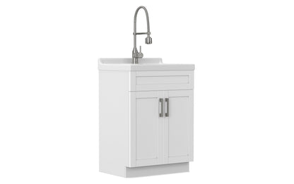 Hennessy All-In-One Deluxe 24-inch Laundry Utility Sink and Cabinet with ABS Sink