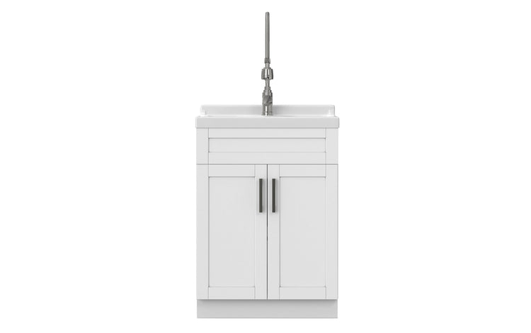 Hennessy All-In-One Deluxe 24-inch Laundry Utility Sink and Cabinet with ABS Sink