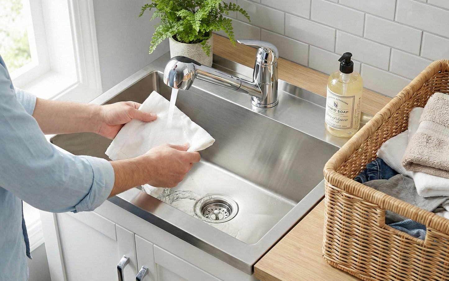 White 28 inch | Kyle All-In-One 28-inch Laundry Utility Sink and Cabinet