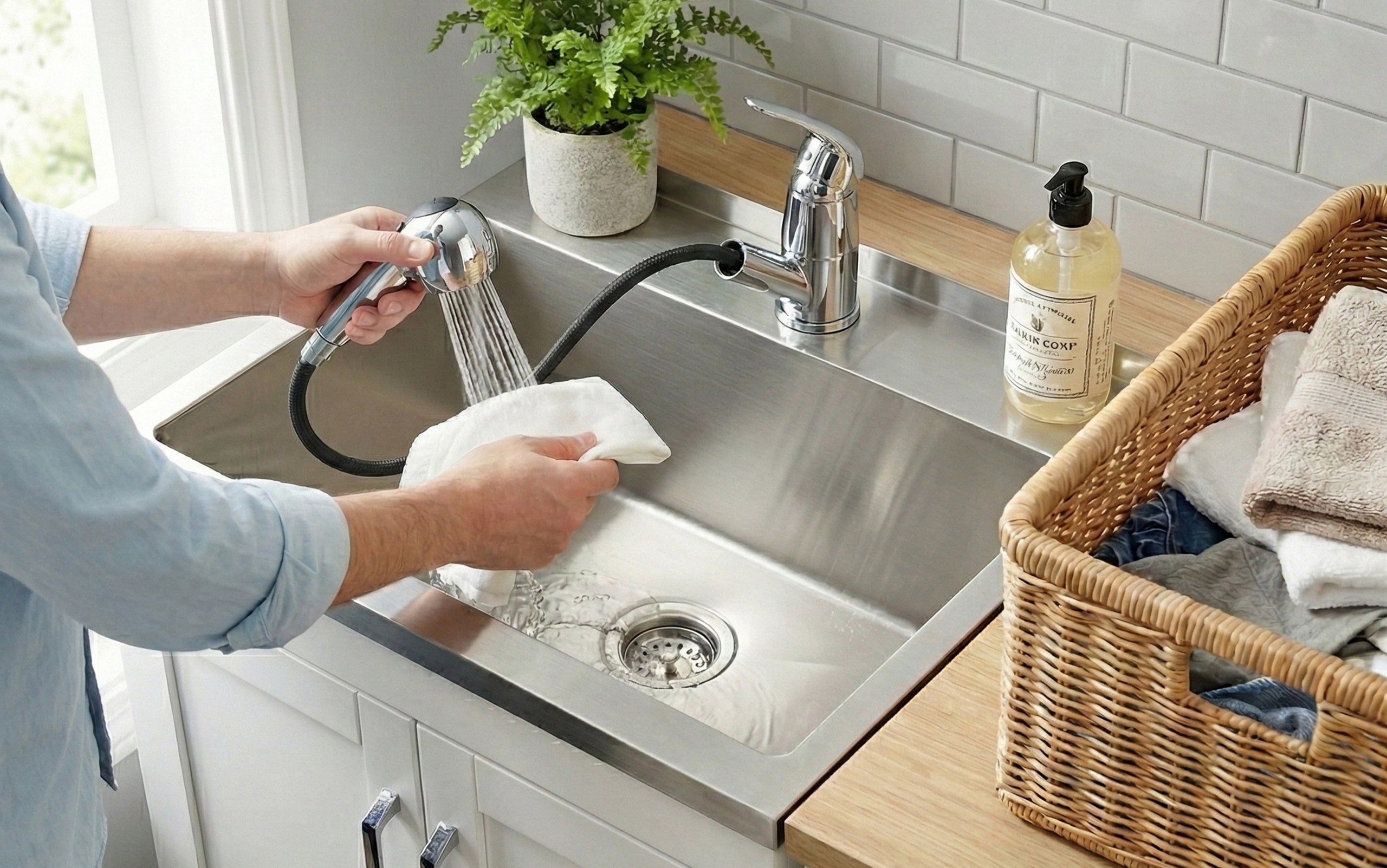 White 28 inch | Kyle All-In-One 28-inch Laundry Utility Sink and Cabinet