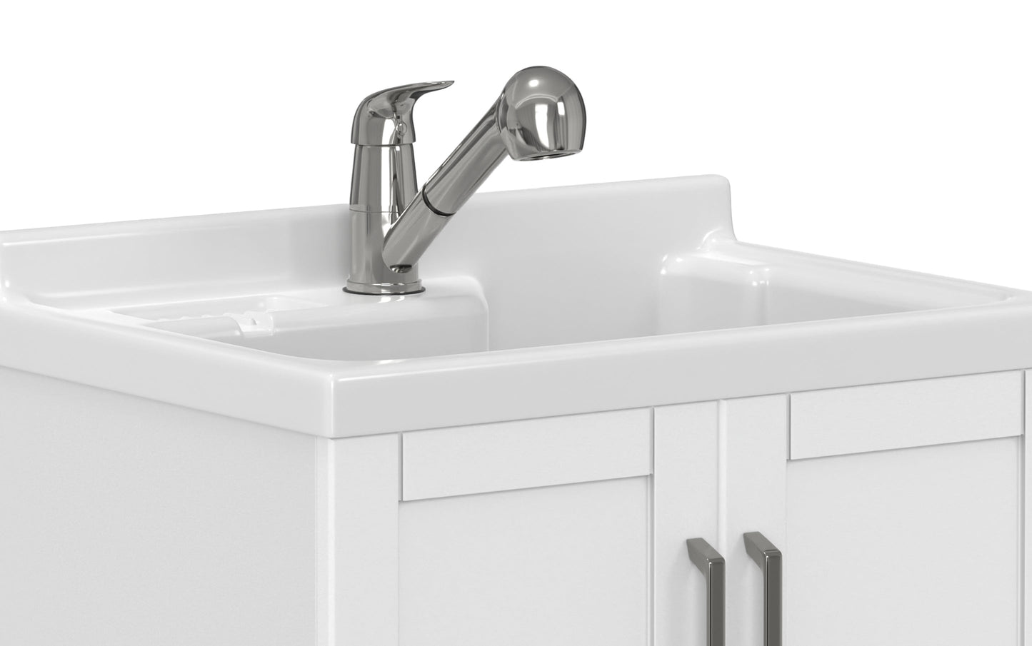 Kyle All-In-One 28-inch Laundry Utility Sink and Cabinet with ABS Sink