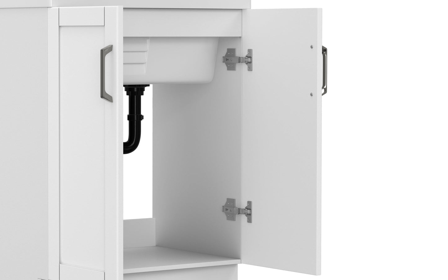 Kyle All-In-One 28-inch Laundry Utility Sink and Cabinet with ABS Sink