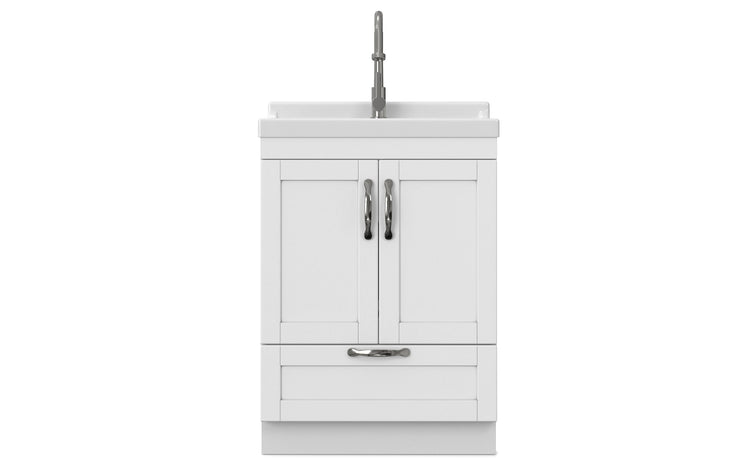 Maile All-In-One 24-inch Laundry Utility Sink and Cabinet with ABS Sink