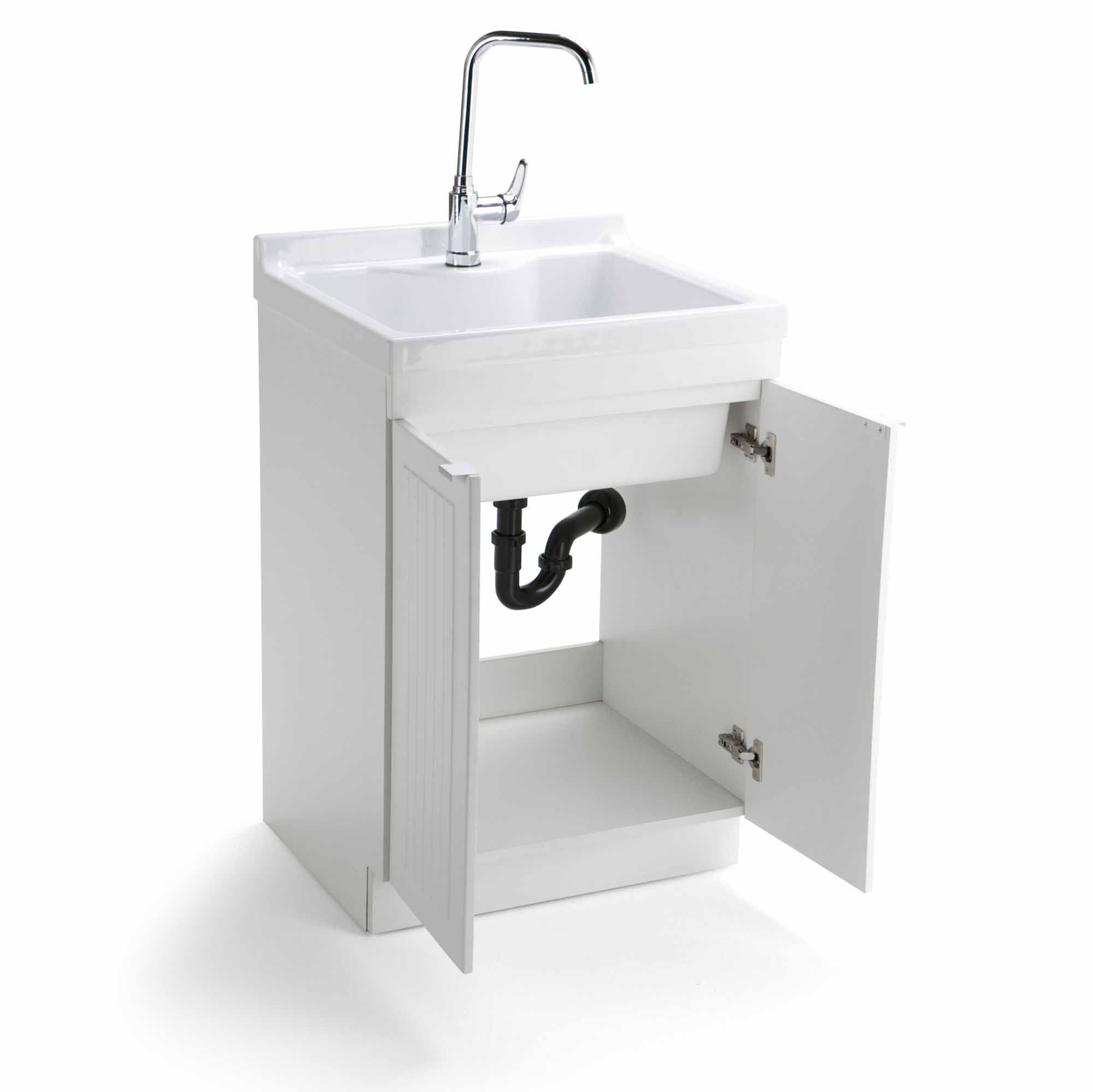 24 Inch Pure White | Murphy ABS Laundry Cabinet