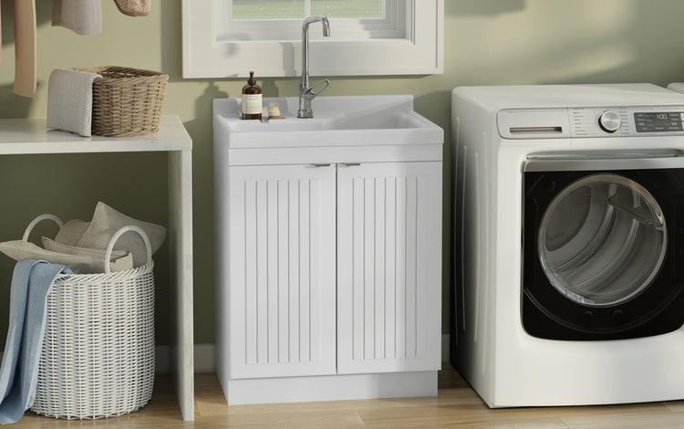 Murphy All-In-One 28-inch Laundry Utility Sink and Cabinet with ABS Sink