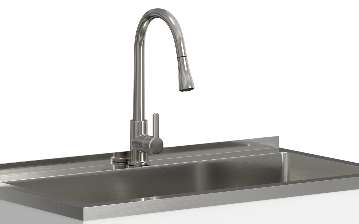 Modern Wide Shaker All-In-One 36-inch Laundry Utility Sink and Cabinet