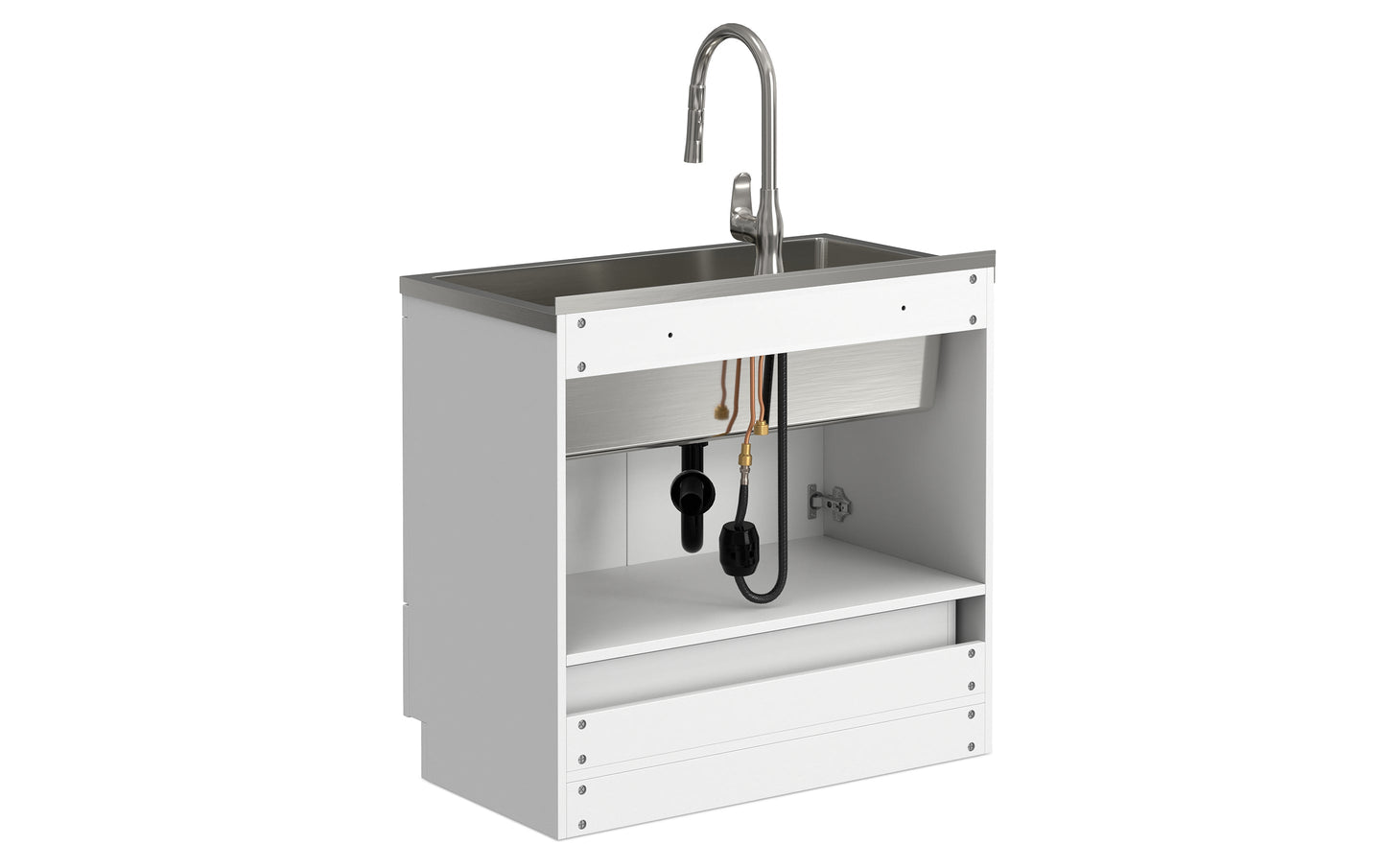 Reed All-In-One 36-inch Laundry Utility Sink and Cabinet