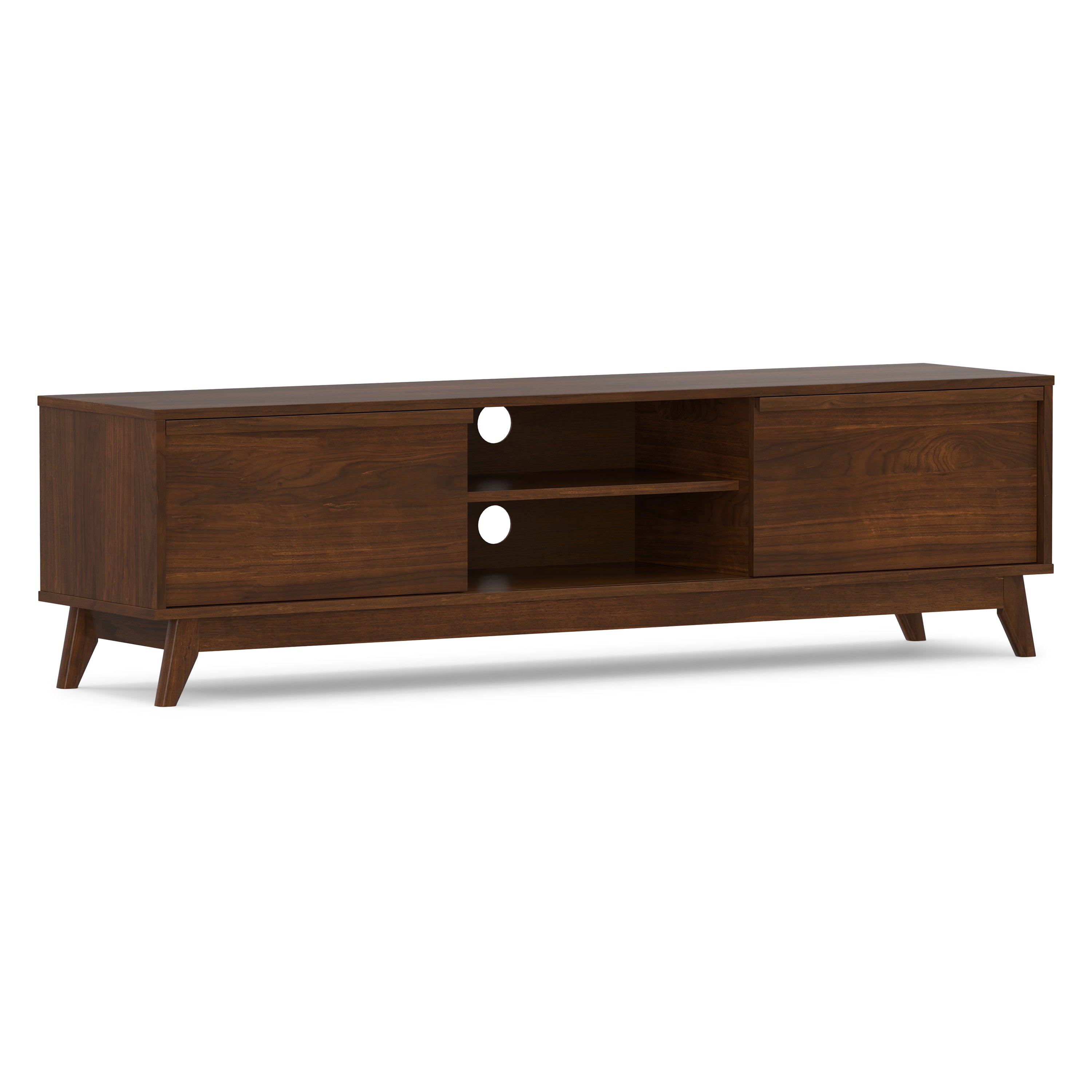 72 Inch Walnut TV Stand | Lennon 72 Inch Low TV Stand – Simpli Home