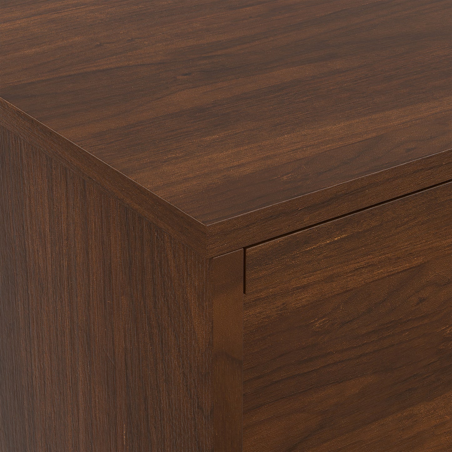 Walnut Veneer | Lennon 72 inch Low TV Stand in Walnut