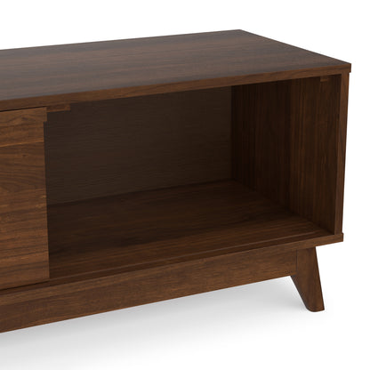 Walnut Veneer | Lennon 72 inch Low TV Stand in Walnut