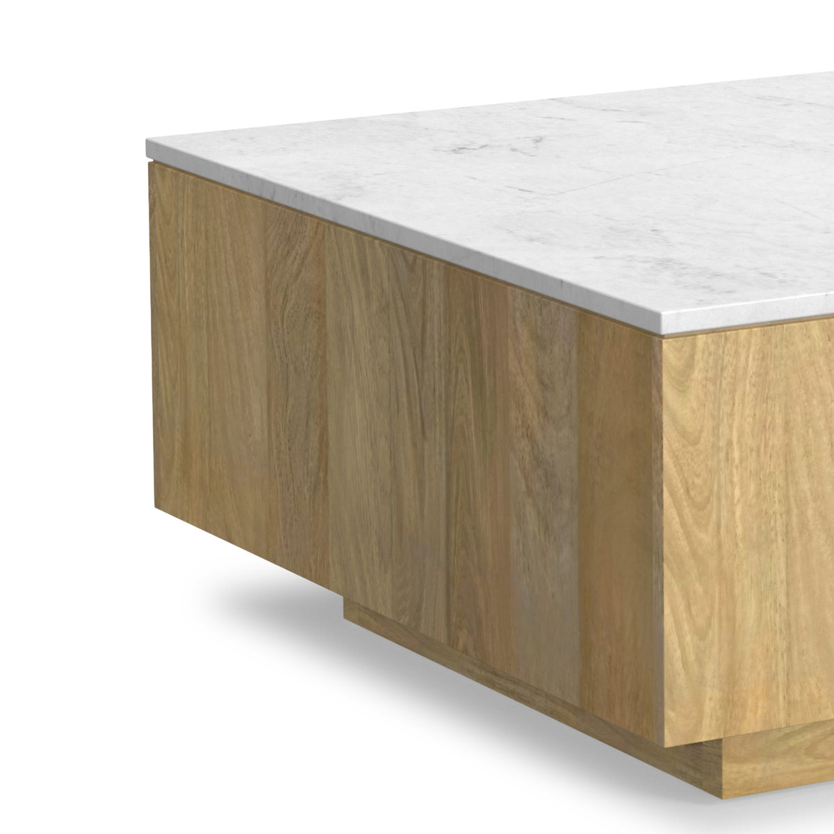 White Marble/Refined Natural Marble | Lockhart Square Coffee Table