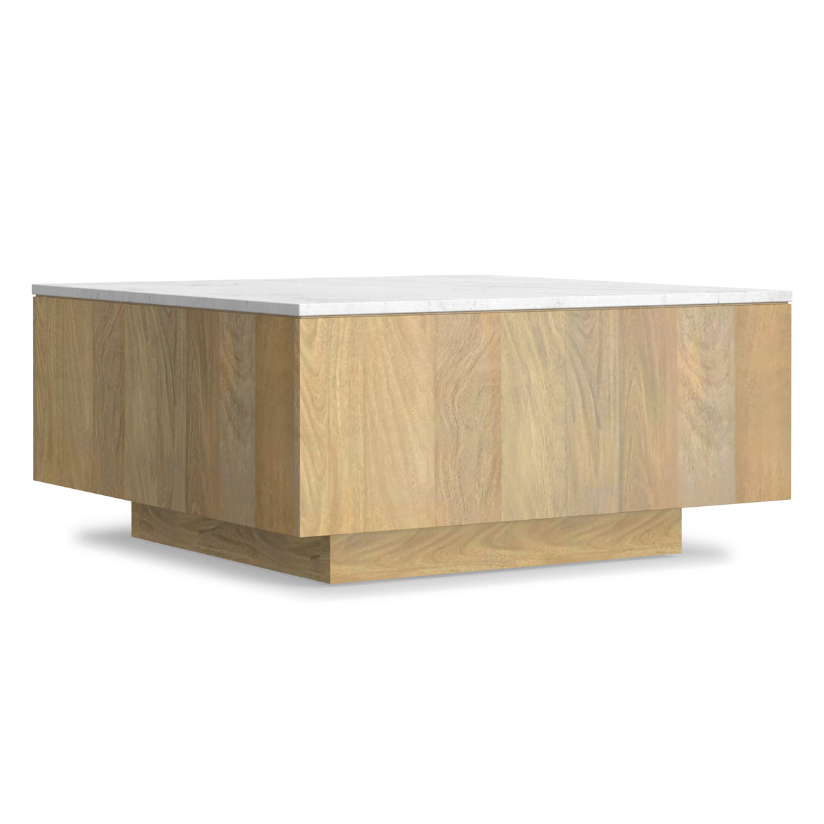 White Marble/Refined Natural Marble | Lockhart Square Coffee Table
