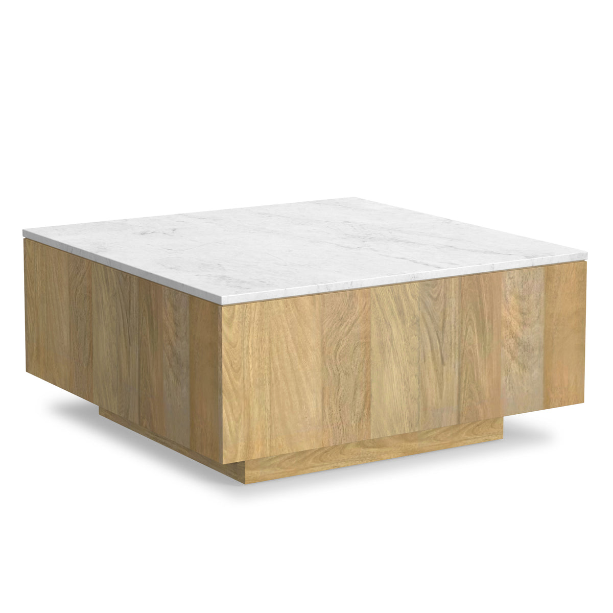 White Marble/Refined Natural Marble | Lockhart Square Coffee Table