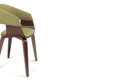 Acid Green Linen Style Fabric | Lowell 7 Piece Dining Set