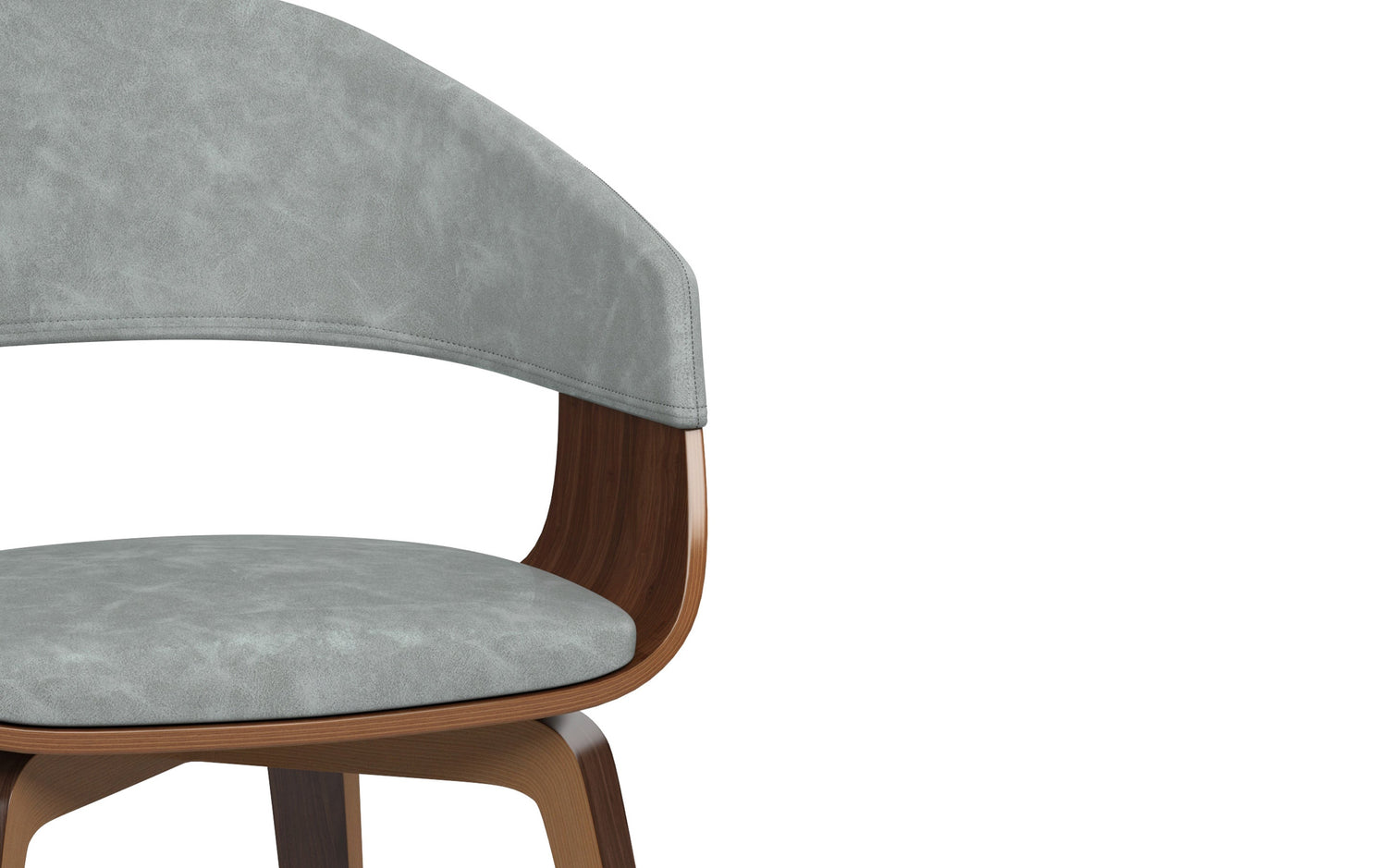 Stone Grey Walnut Vegan Leather | Lowell Dining Chair