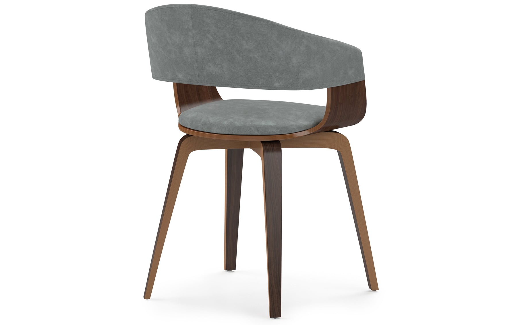 Stone Grey Walnut Vegan Leather | Lowell Dining Chair