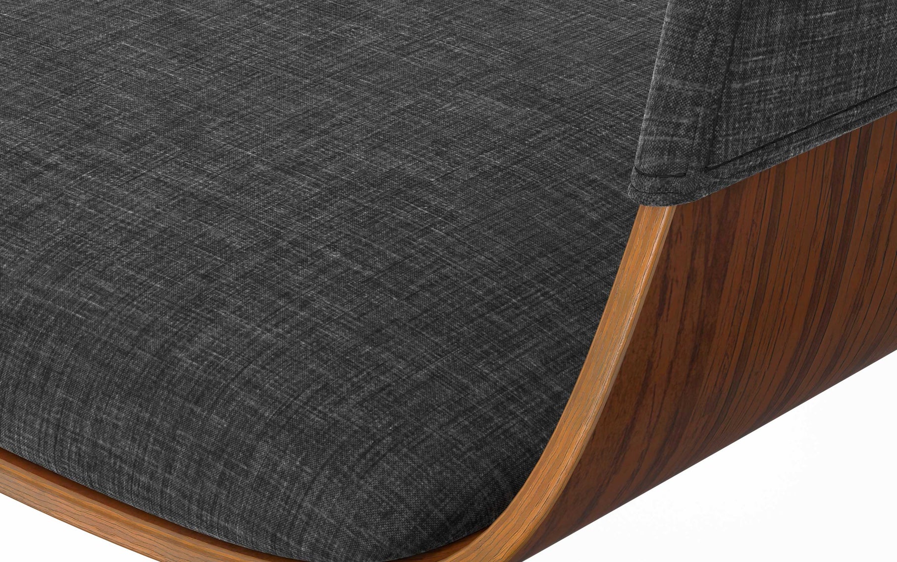 Charcoal Grey Linen Style Fabric | Lowell Bar Stool