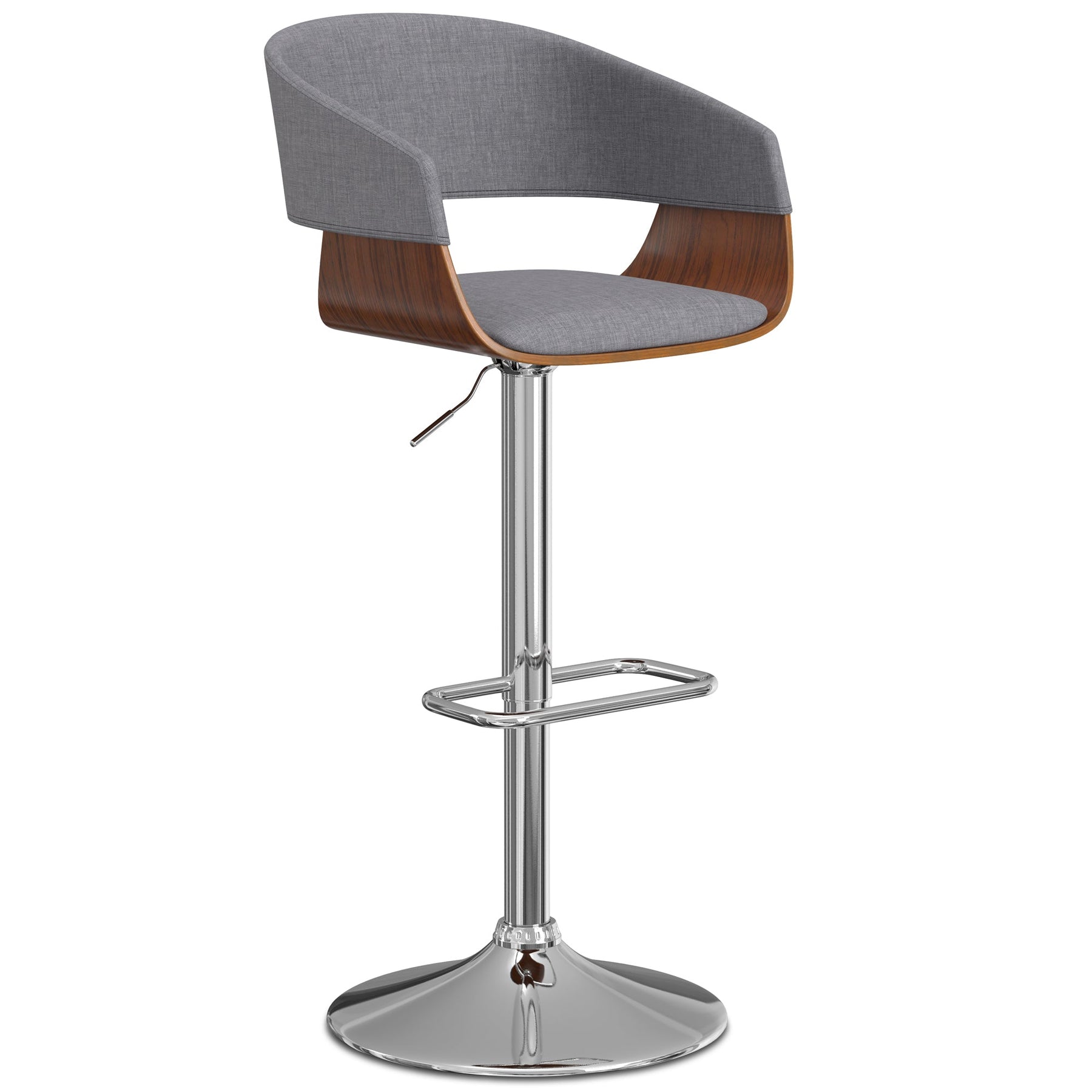 Light Grey Linen Style Fabric | Lowell Bar Stool