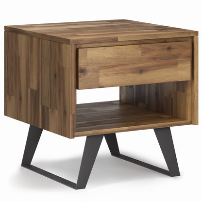 Distressed Golden Wheat Acacia | Lowry End Table