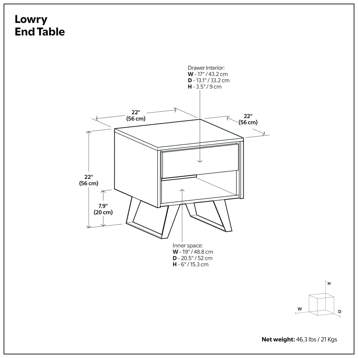 Rustic Natural Aged Brown Acacia | Lowry End Table in Acacia