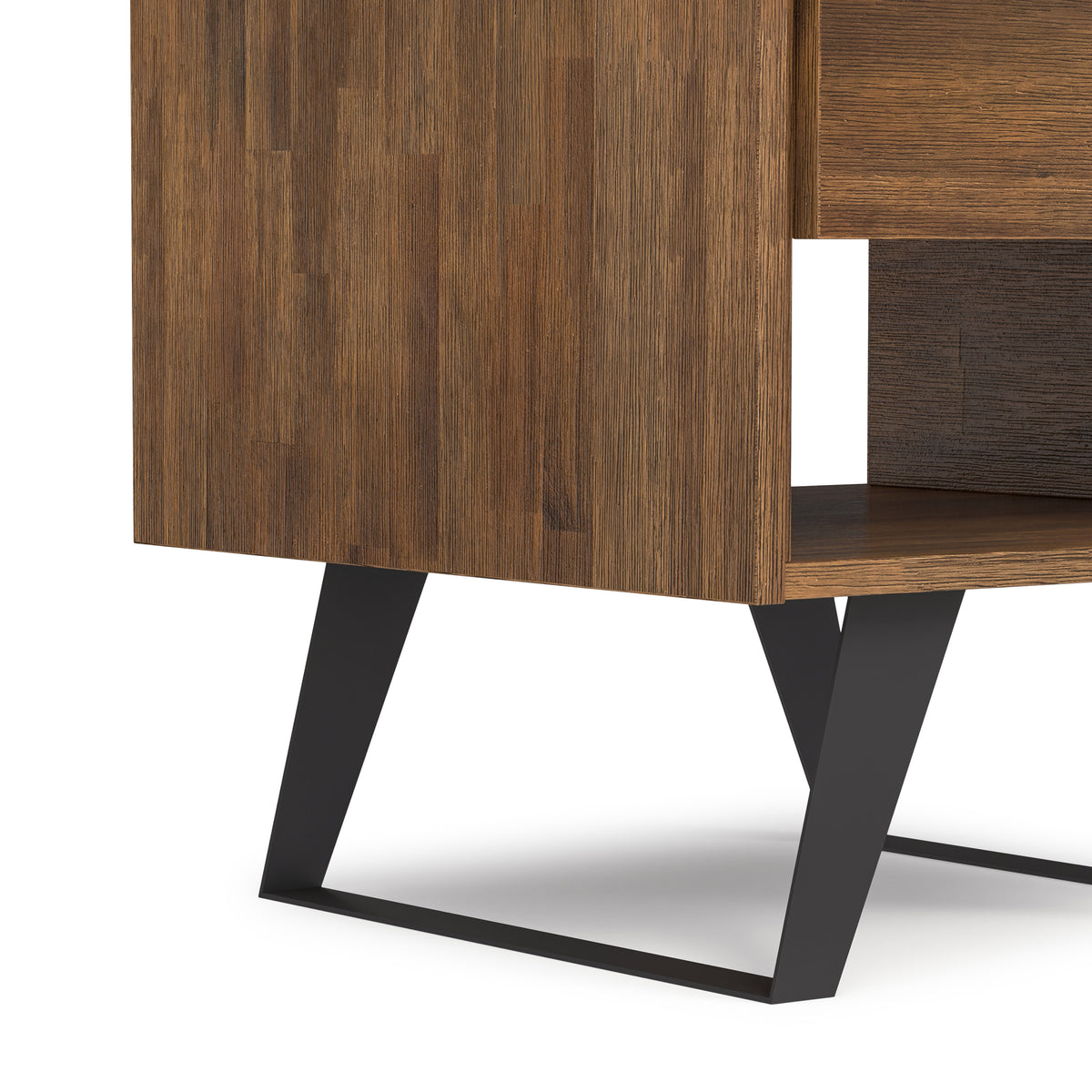 Rustic Natural Aged Brown Acacia | Lowry End Table in Acacia