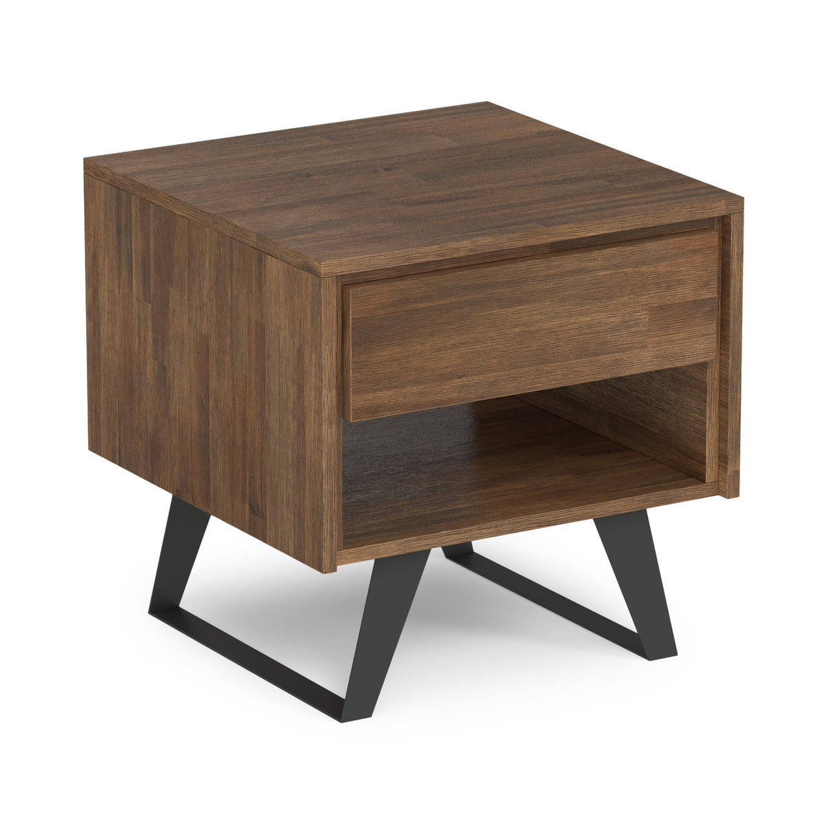 Rustic Natural Aged Brown Acacia | Lowry End Table in Acacia