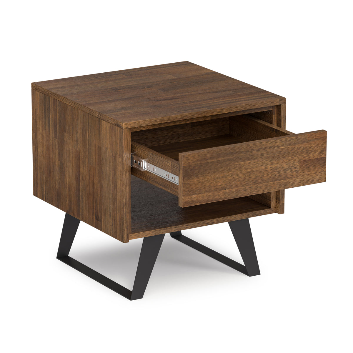 Rustic Natural Aged Brown Acacia | Lowry End Table in Acacia