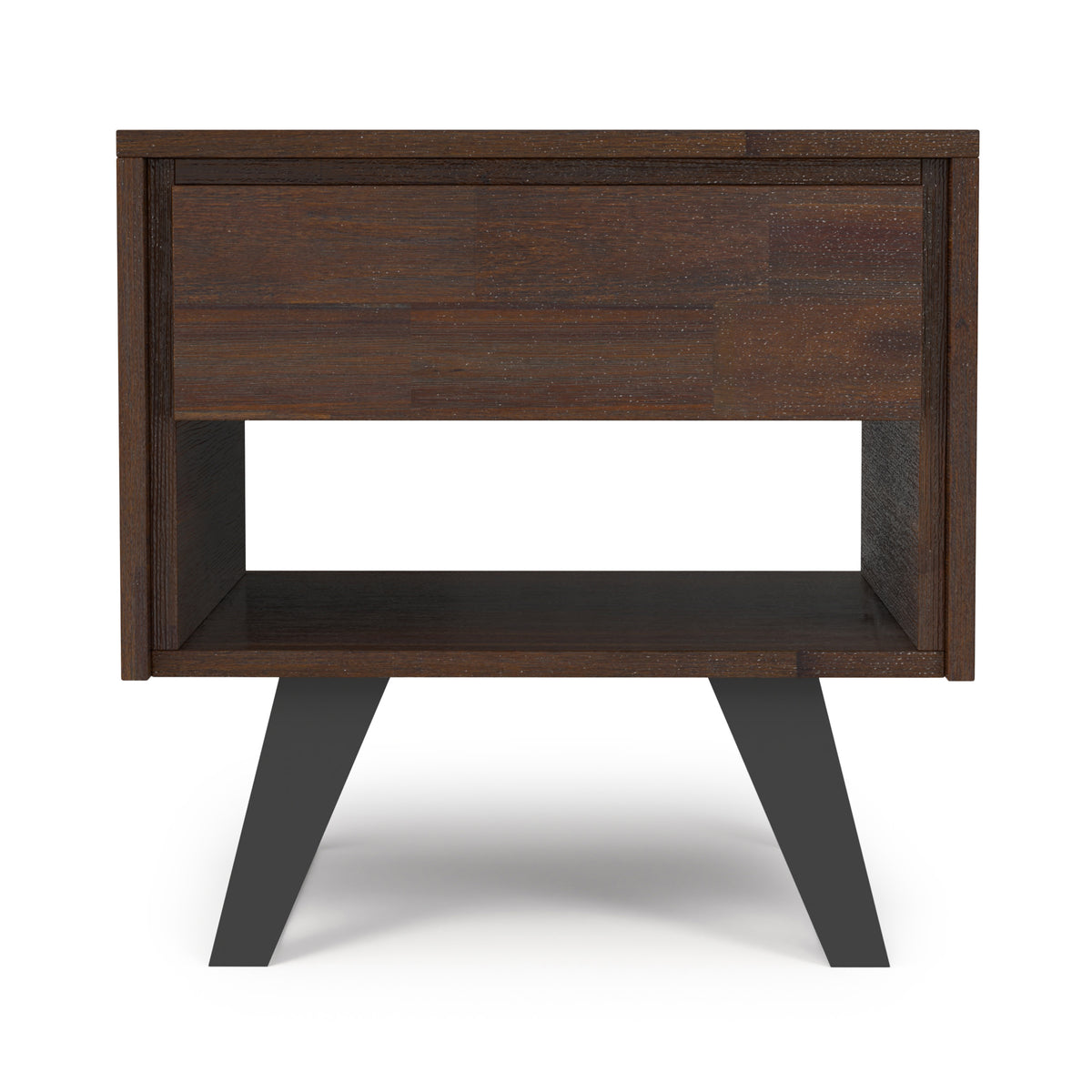 Distressed Charcoal Brown Acacia | Lowry End Table in Acacia