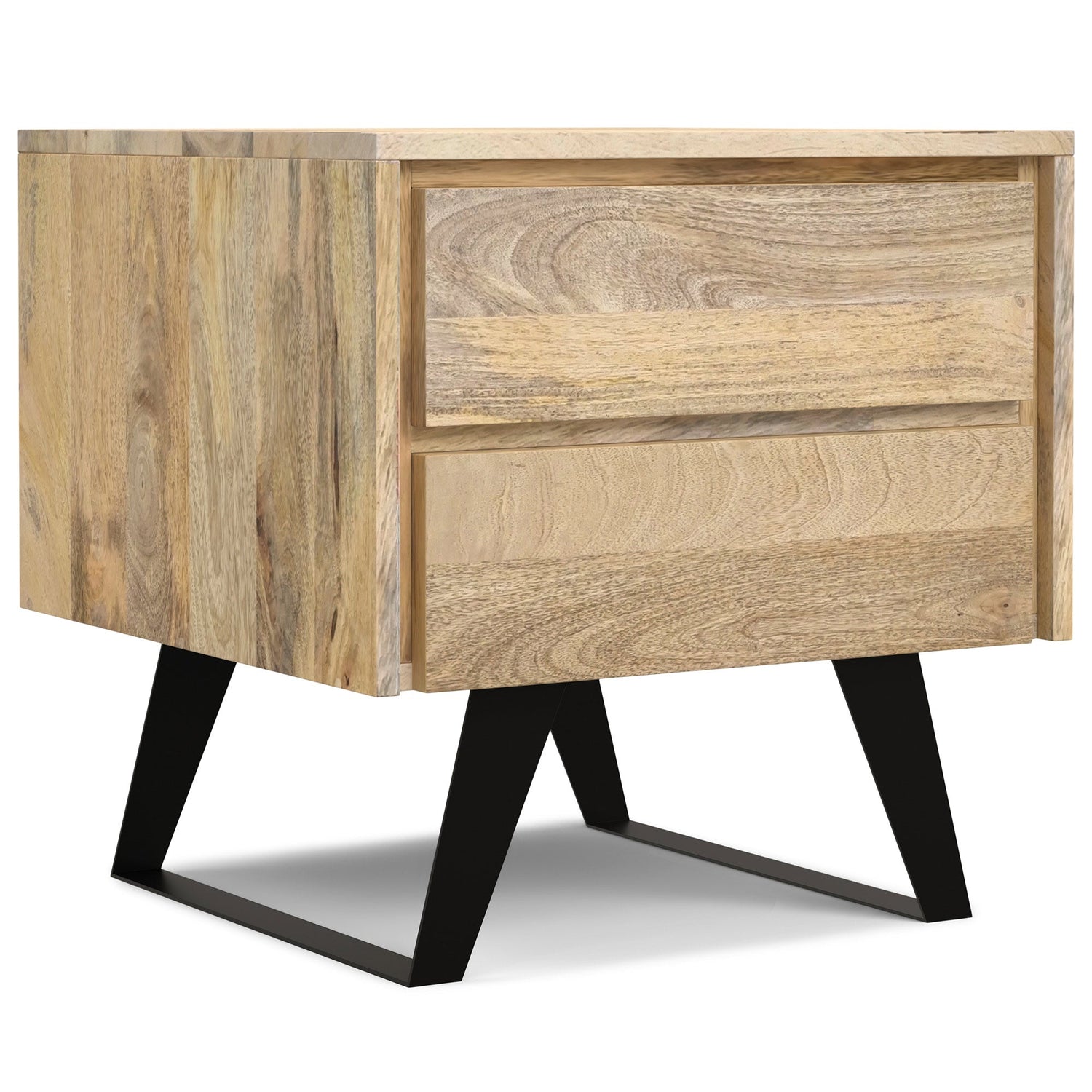 Natural Solid Wood - Mango |  Lowry Solid Acacia Side Table 