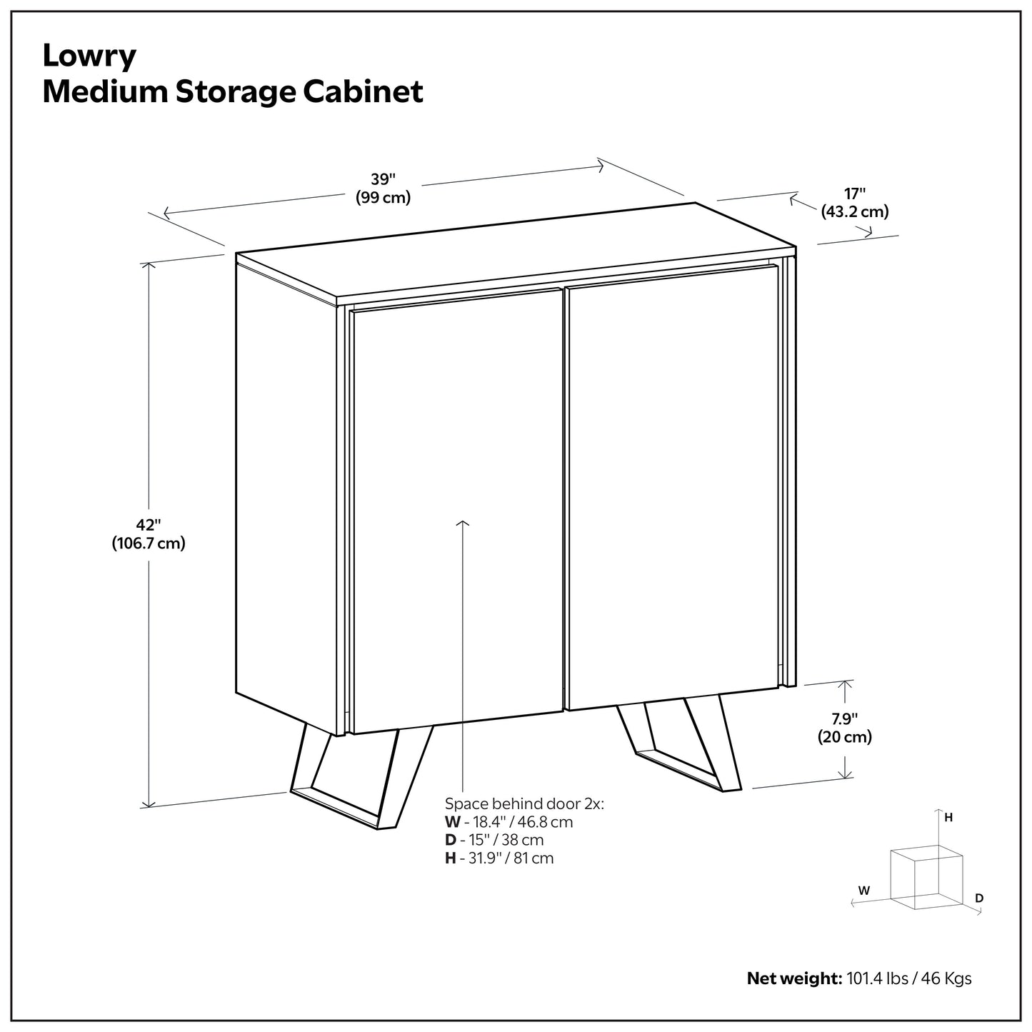 Walnut Walnut | Lowry Medium Storage Cabinet in Walnut