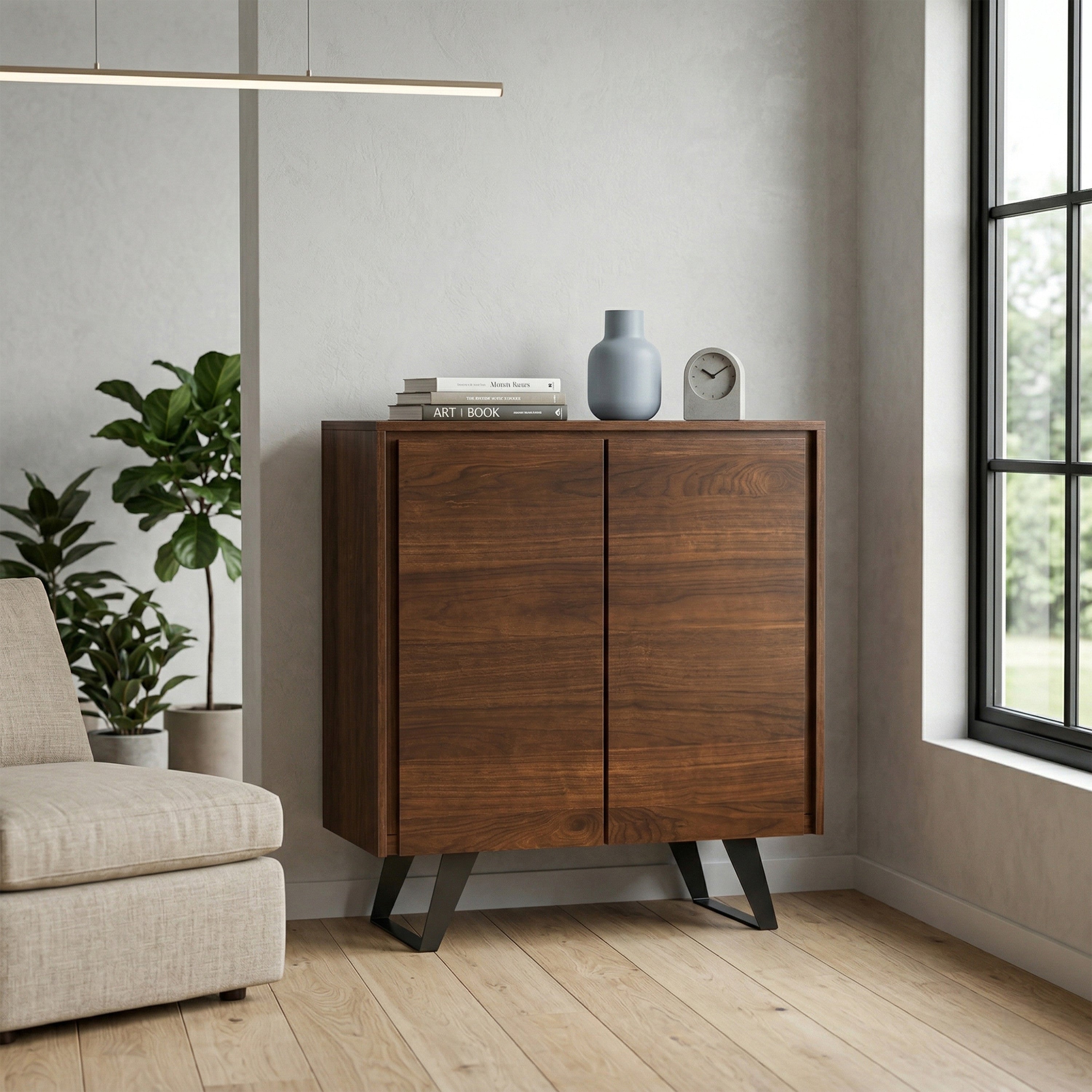Solid Acacia Storage Cabinet | Lowry Medium Cabinet – Simpli Home