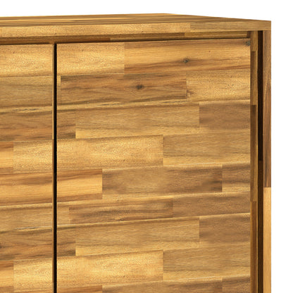 Distressed Golden Wheat Acacia | Lowry Medium Storage Cabinet