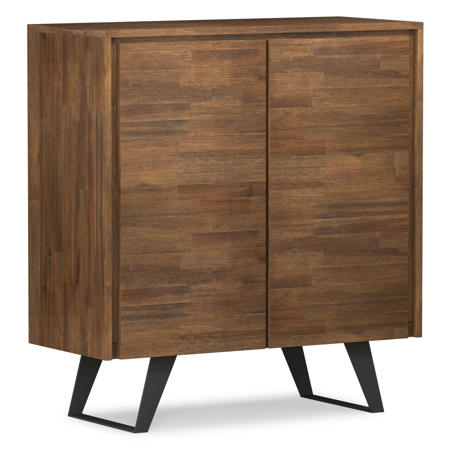 Rustic Natural Aged Brown Acacia| Lowry Medium Storage Cabinet in Acacia