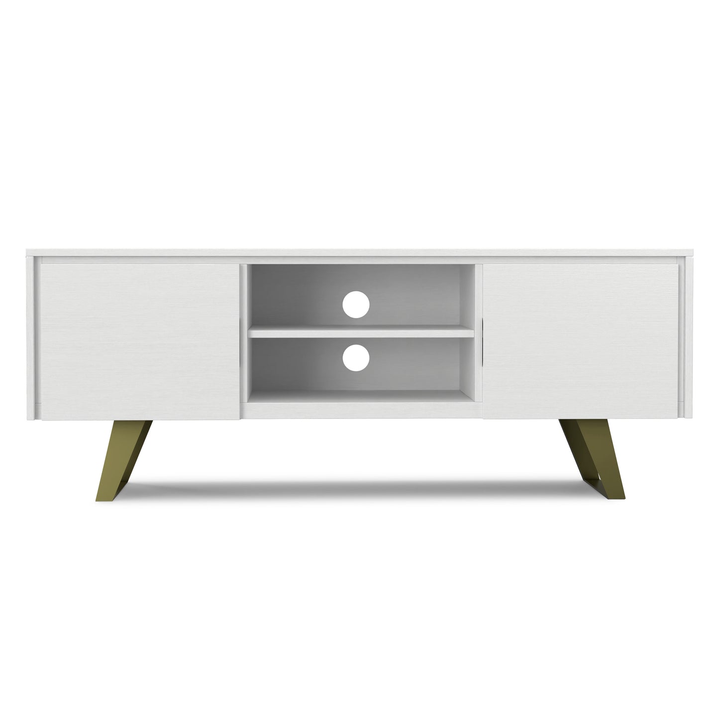 White Acacia | Lowry TV Media Stand in Acacia