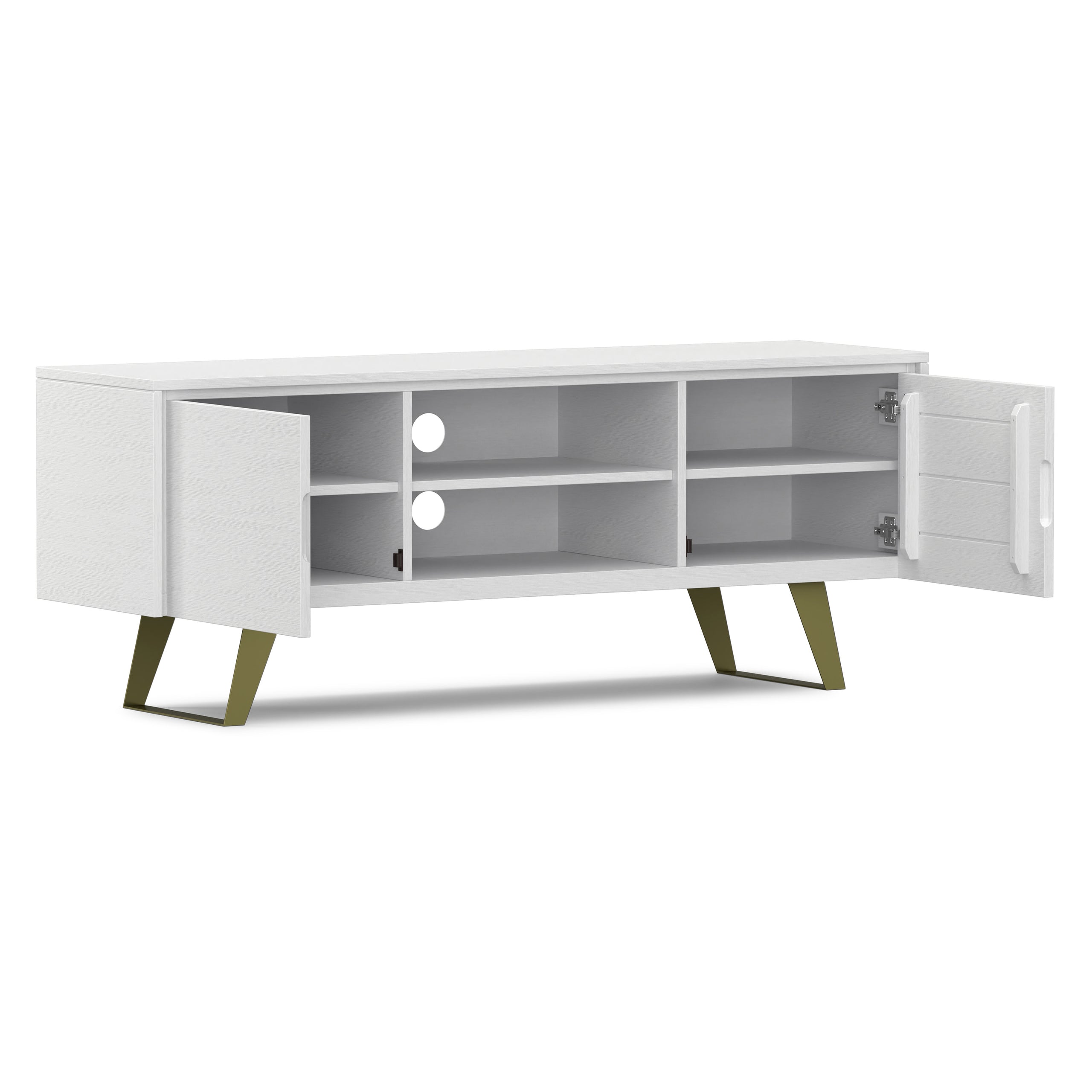 White Acacia | Lowry TV Media Stand in Acacia