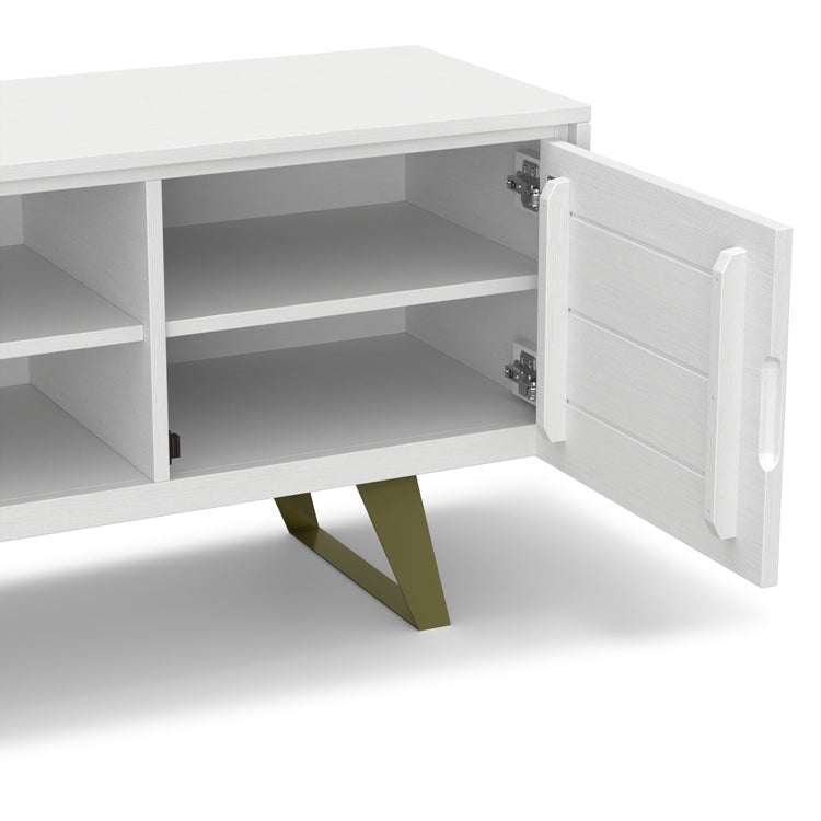 White Acacia | Lowry TV Media Stand in Acacia