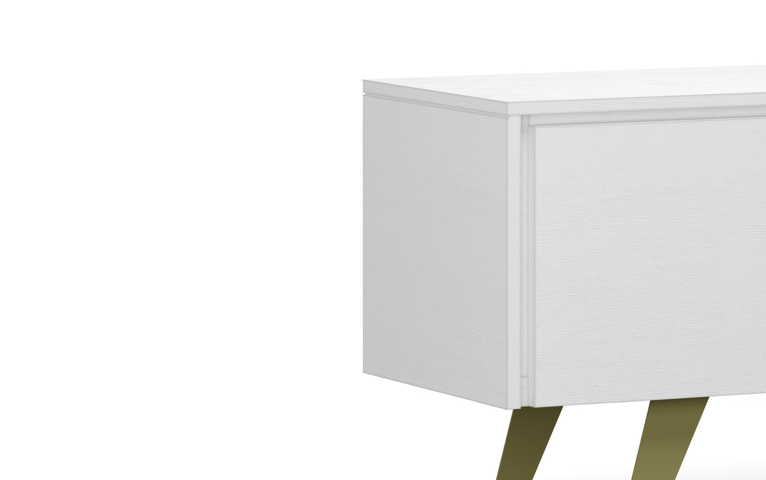 White | Lowry Solid Acacia Wood Wide TV Media Stand For TVs up to 70 Inches