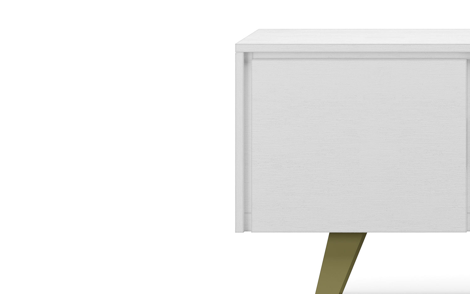 White | Lowry Solid Acacia Wood Wide TV Media Stand For TVs up to 70 Inches