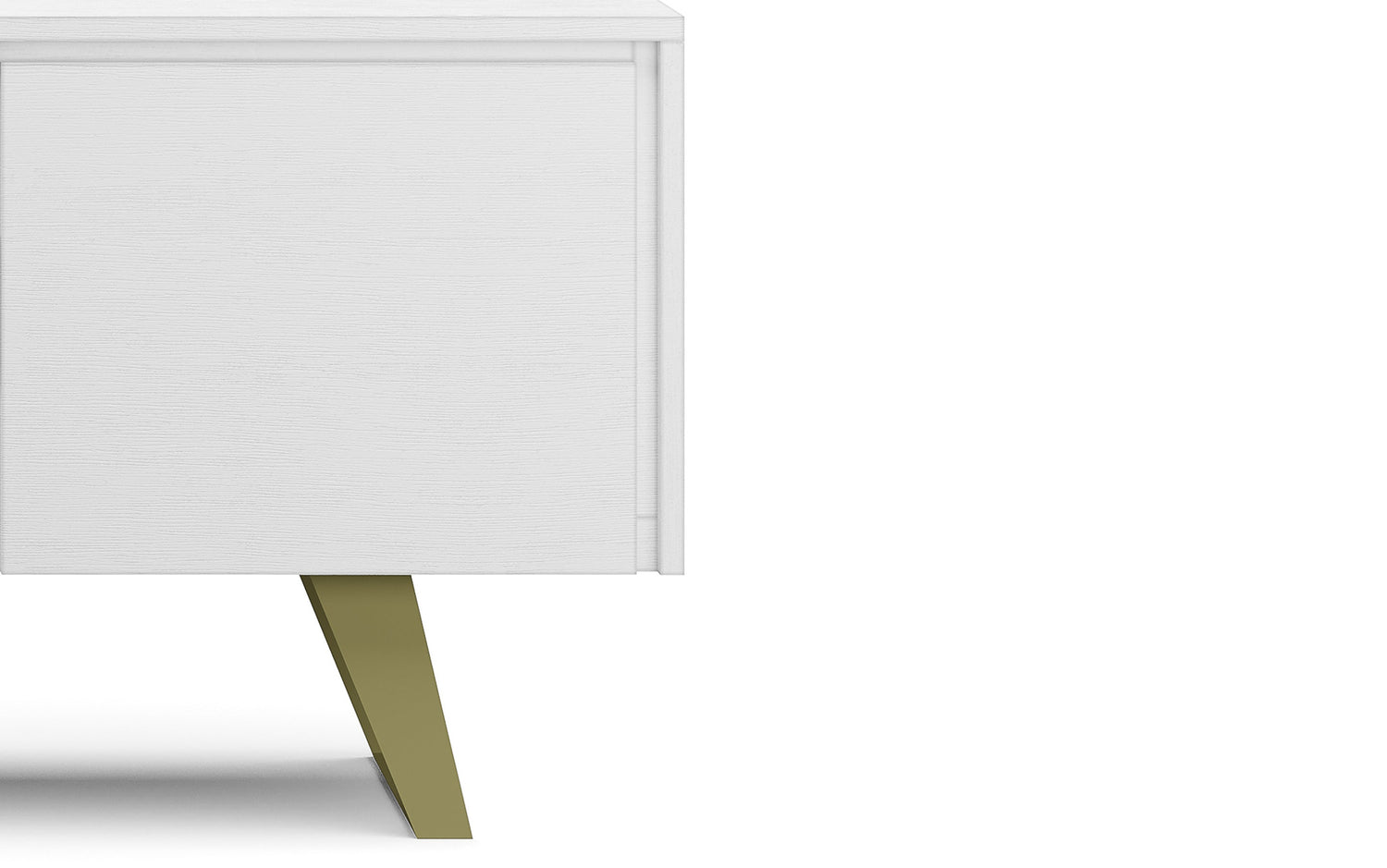 White | Lowry Solid Acacia Wood Wide TV Media Stand For TVs up to 70 Inches