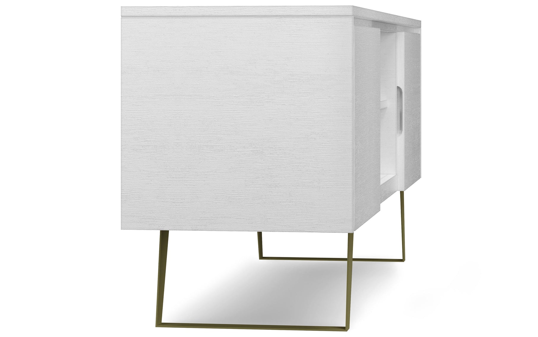 White | Lowry Solid Acacia Wood Wide TV Media Stand For TVs up to 70 Inches