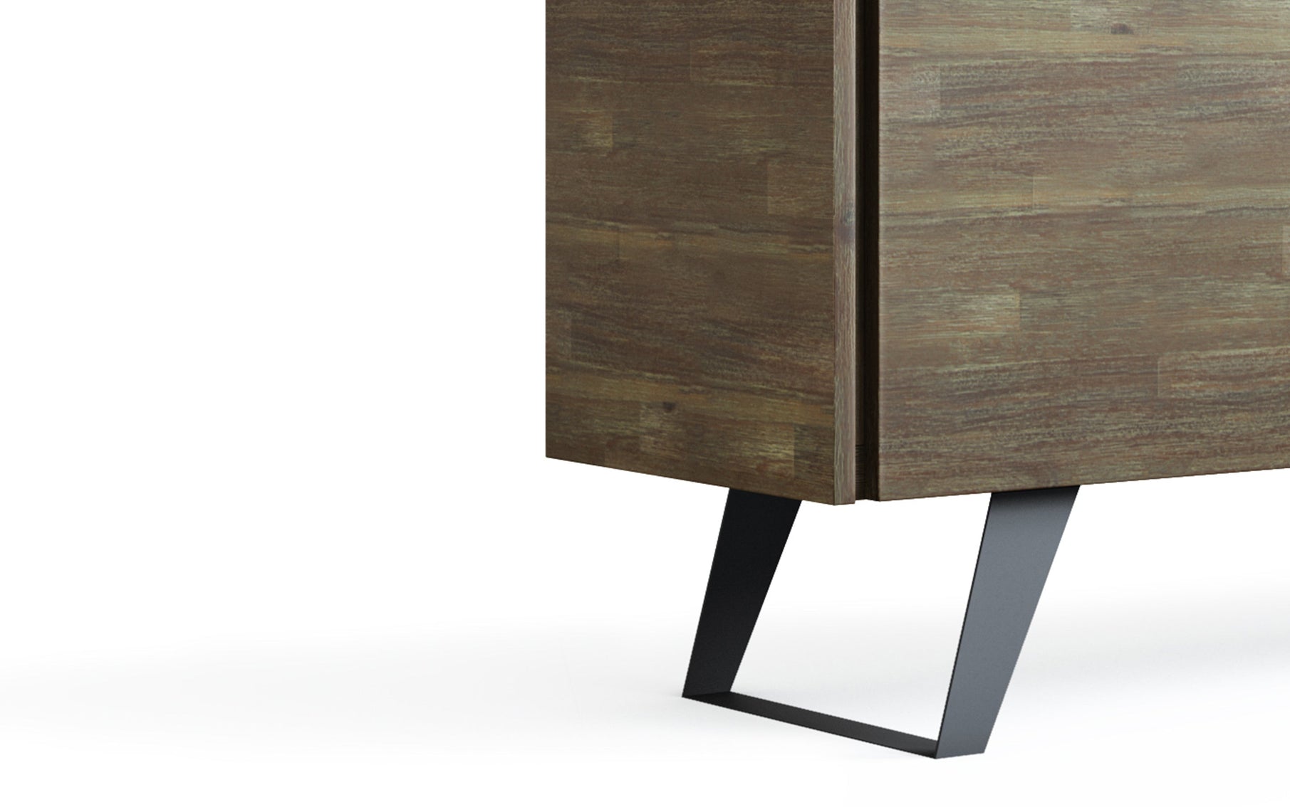 Distressed Grey | Lowry Solid Acacia Wood Wide TV Media Stand For TVs up to 70 Inches