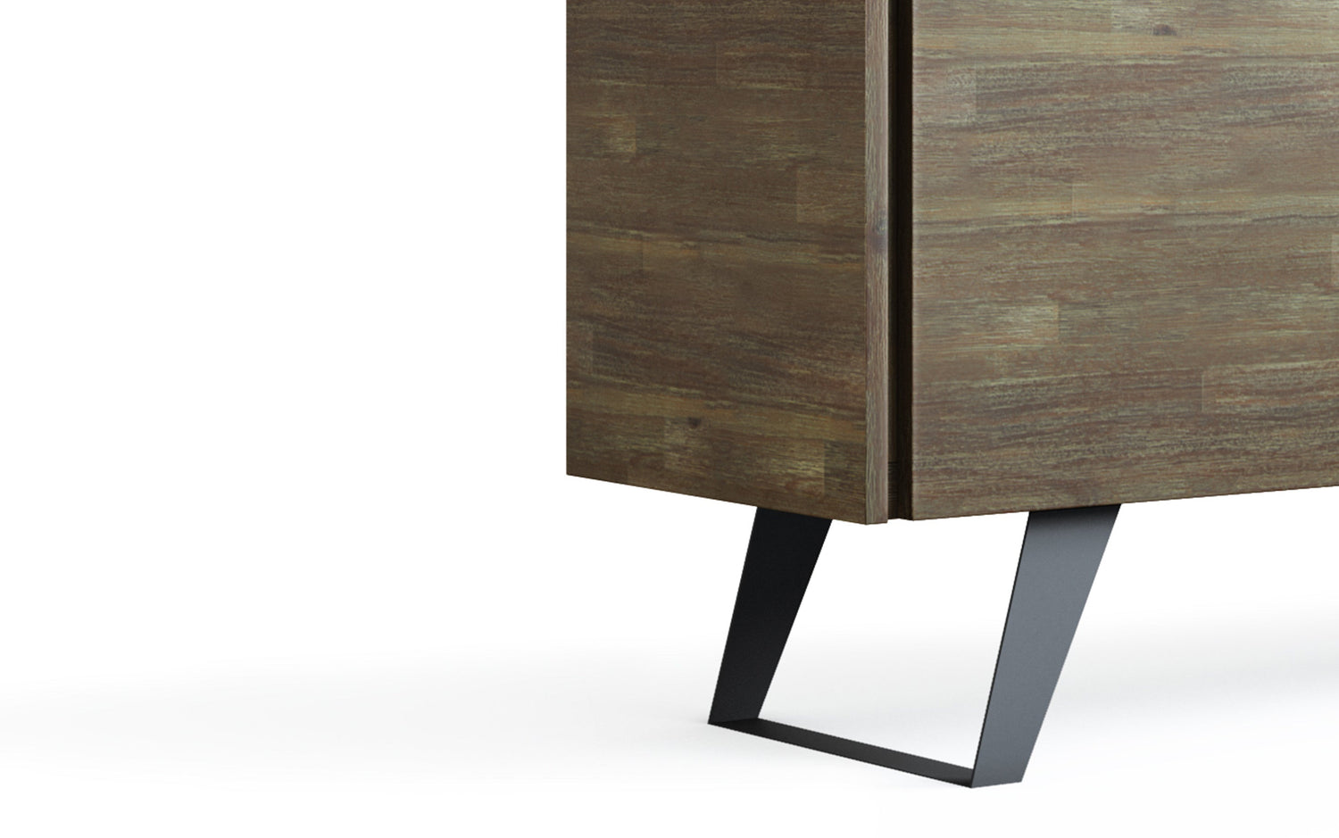Distressed Grey | Lowry Solid Acacia Wood Wide TV Media Stand For TVs up to 70 Inches