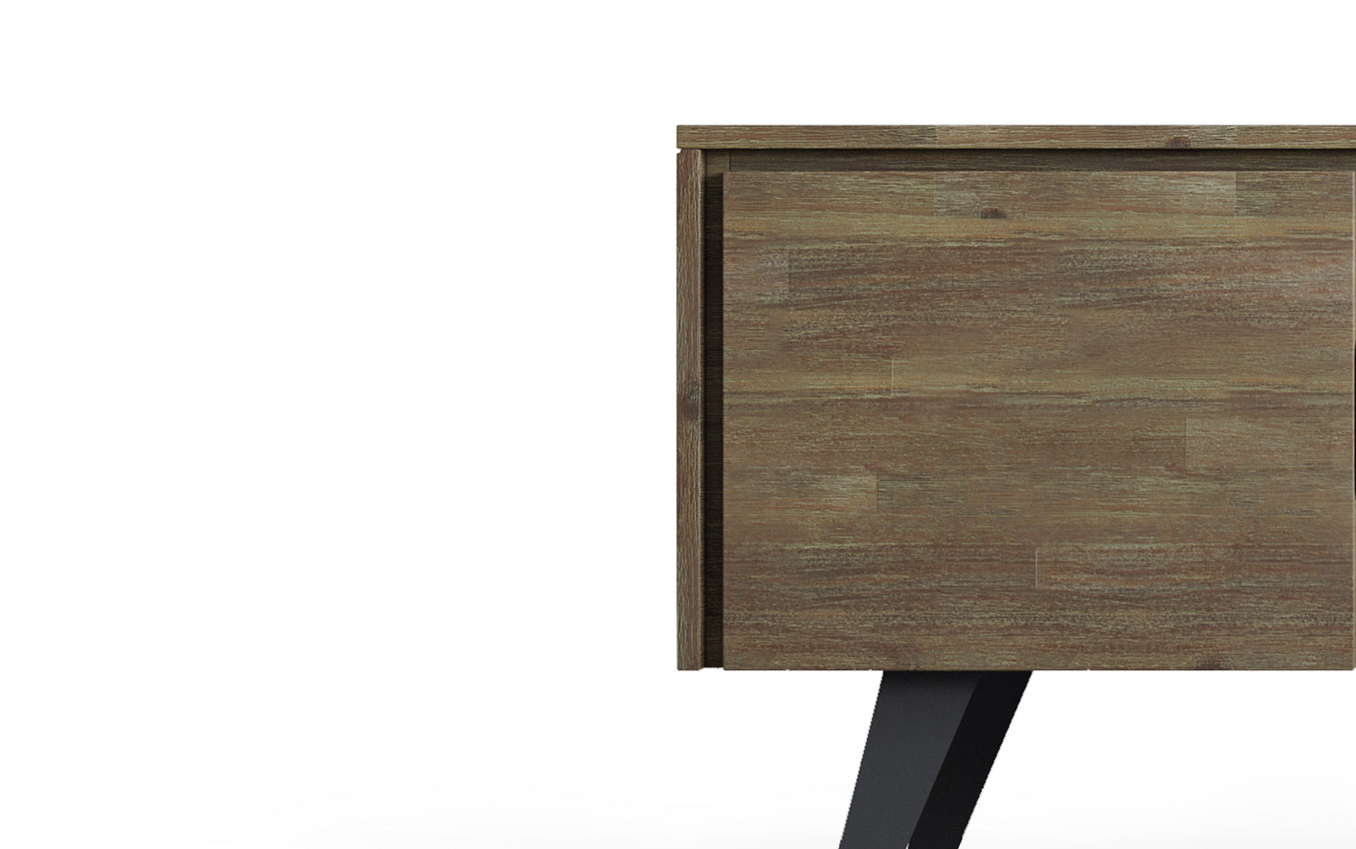 Distressed Grey | Lowry Solid Acacia Wood Wide TV Media Stand For TVs up to 70 Inches
